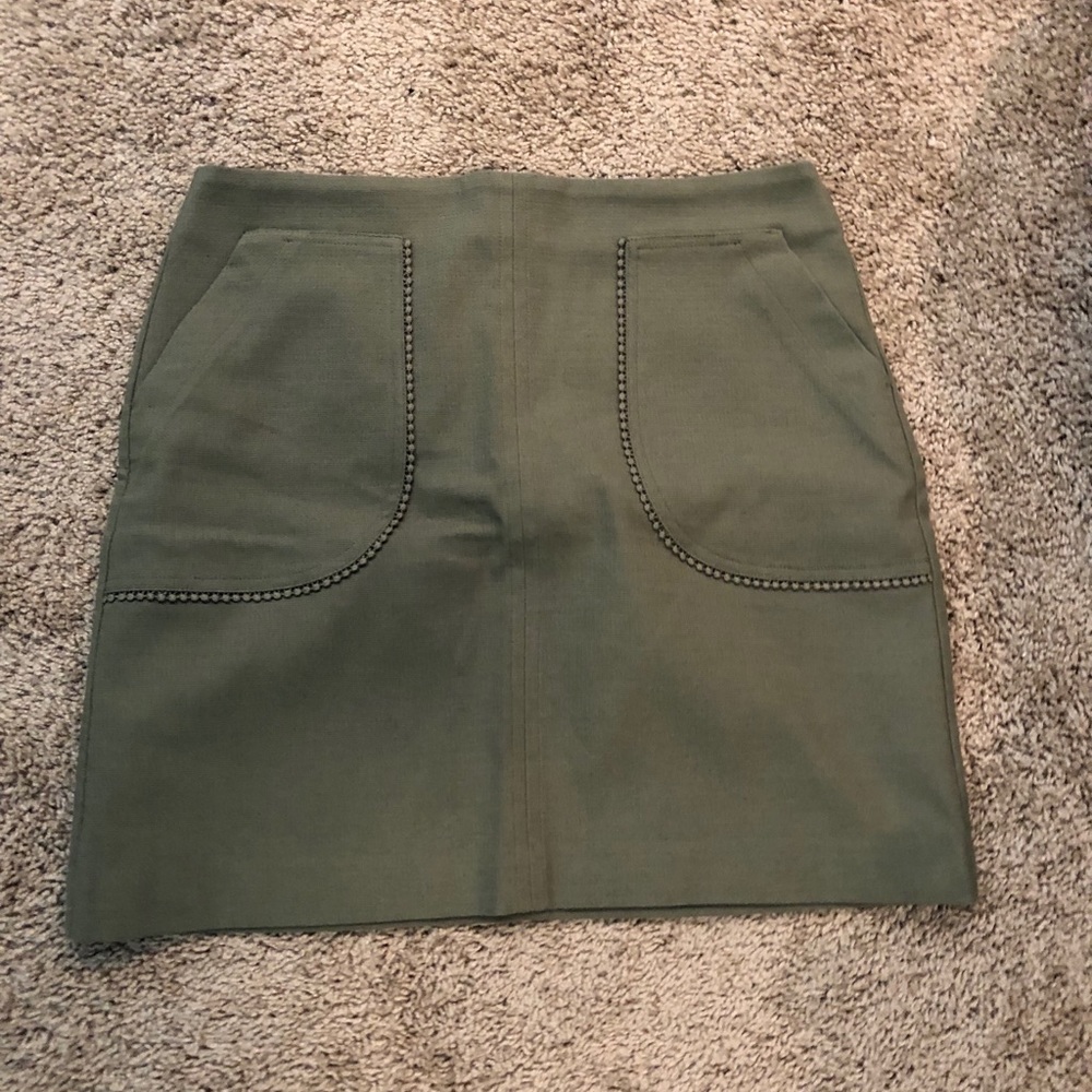 Loft green skirt